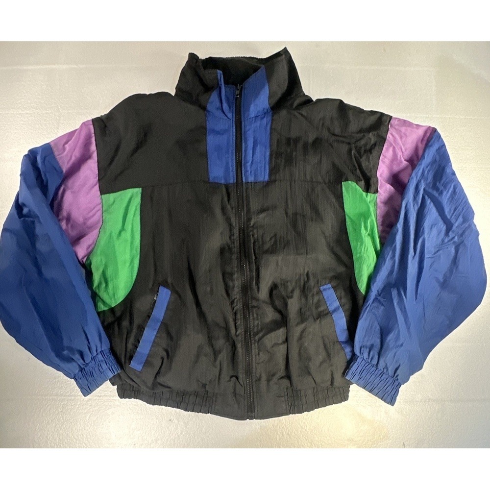 Voit Equipment Men's Medium Vintage Retro Jacket Color Block‎ Pattern 90's